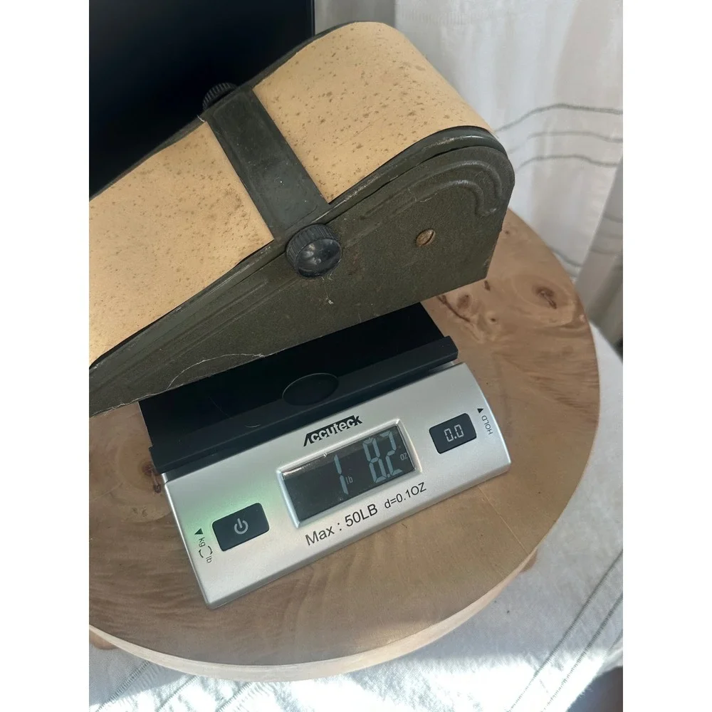 Vintage Industrial Metal Memo Roll Dispenser Desk Accessory Mid Century